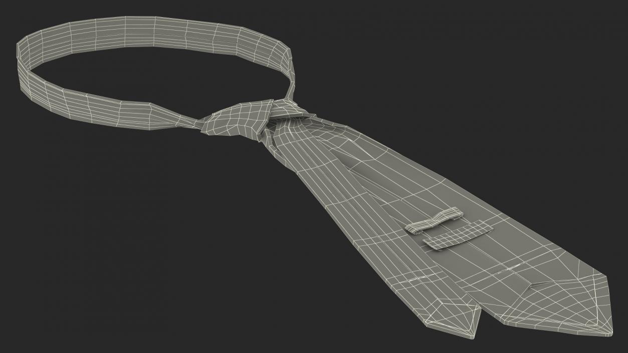 3D model Striped Necktie Accessory