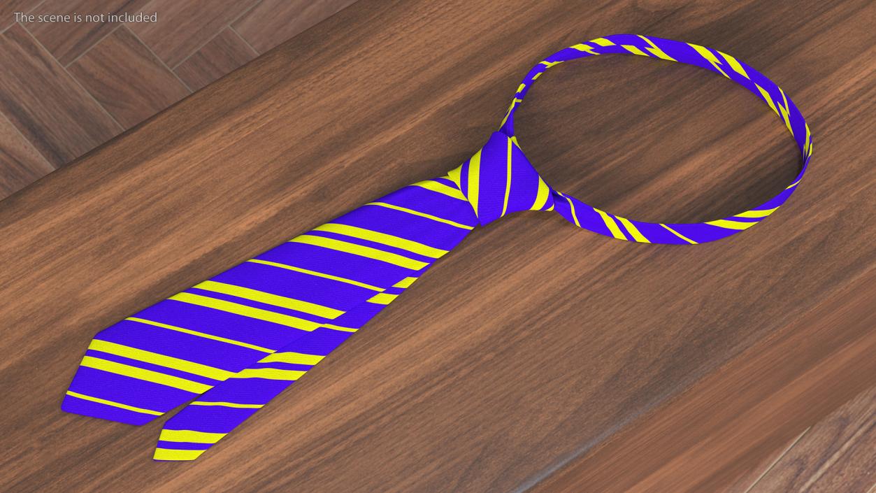 3D model Striped Necktie Accessory