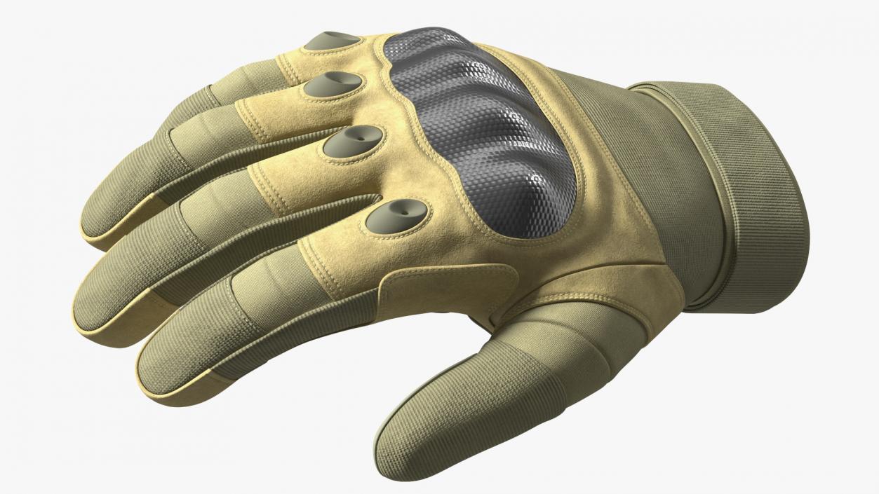 3D Military Gloves Khaki