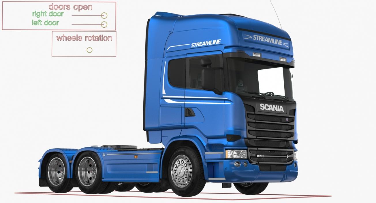 3D model Scania Streamline Truck Rigged