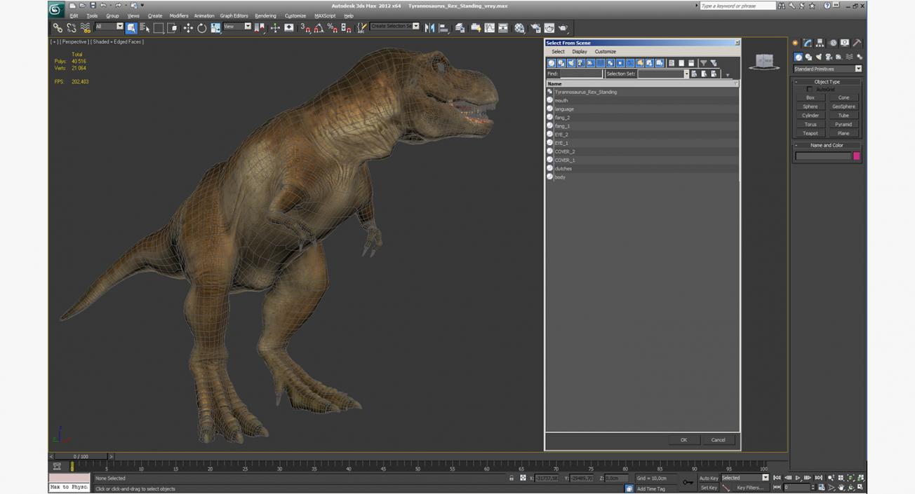 3D Tyrannosaurus Rex Standing