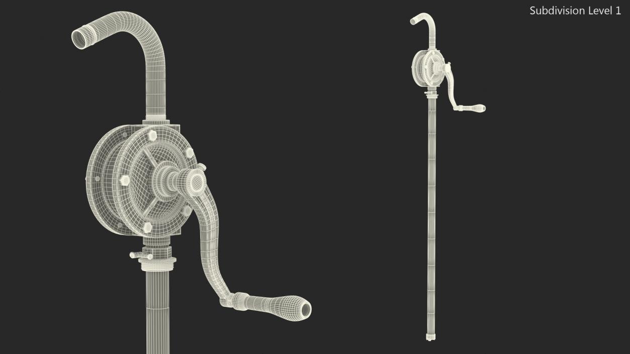 3D Rotary Barrel Pump model