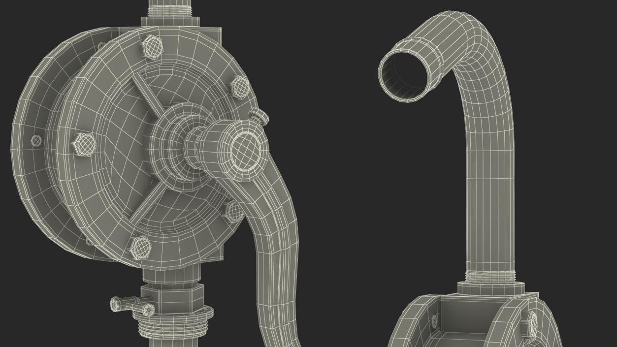 3D Rotary Barrel Pump model