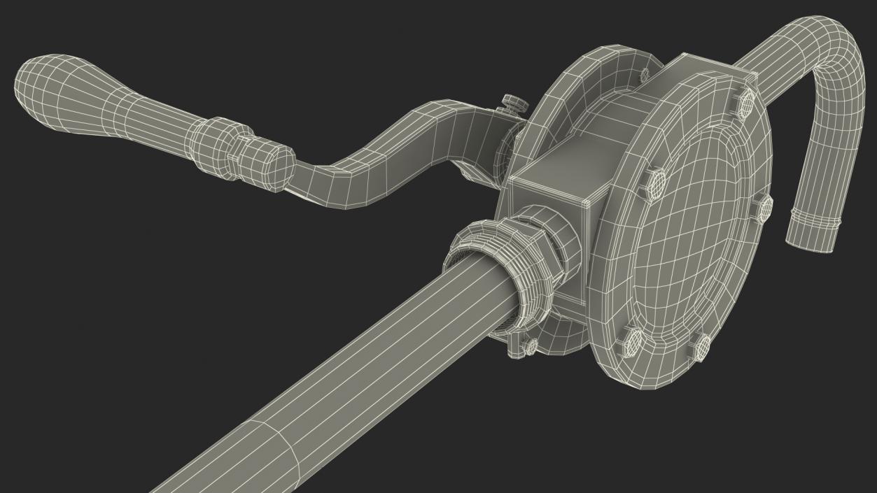 3D Rotary Barrel Pump model