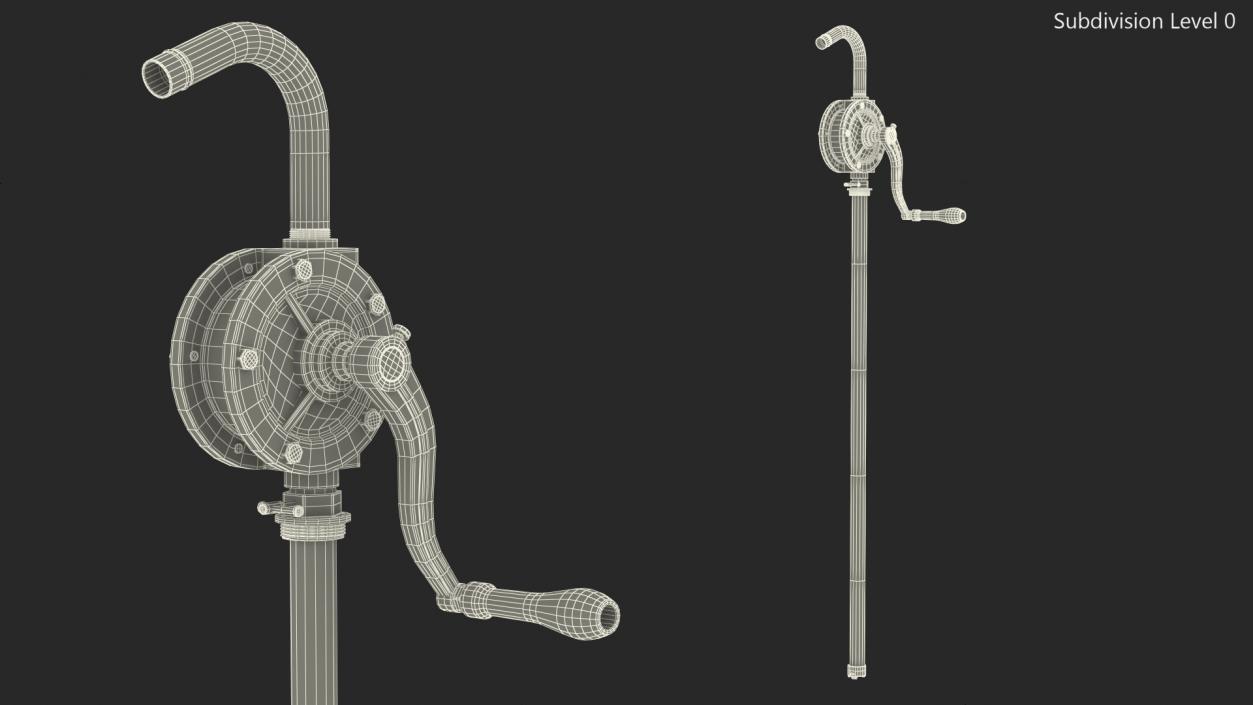 3D Rotary Barrel Pump model