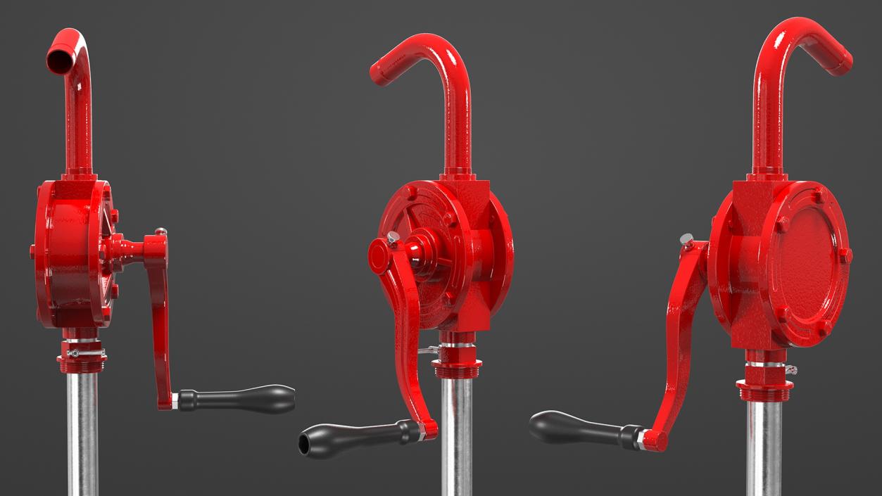 3D Rotary Barrel Pump model