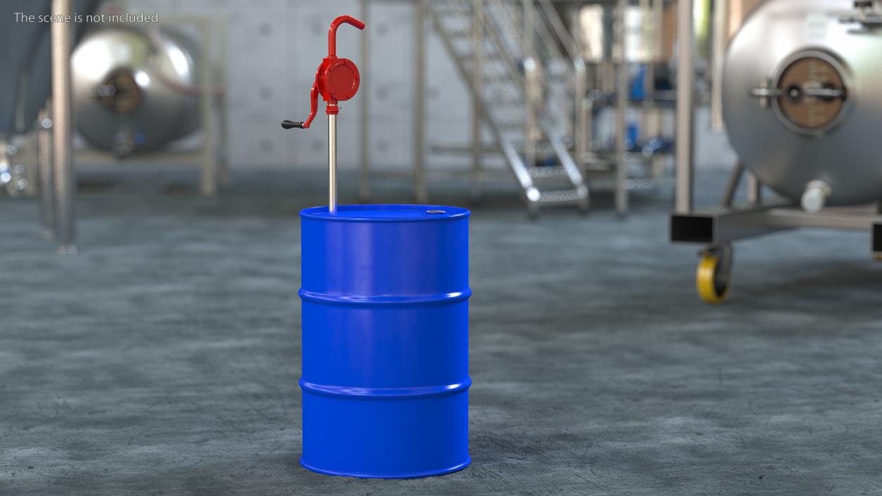 3D Rotary Barrel Pump model