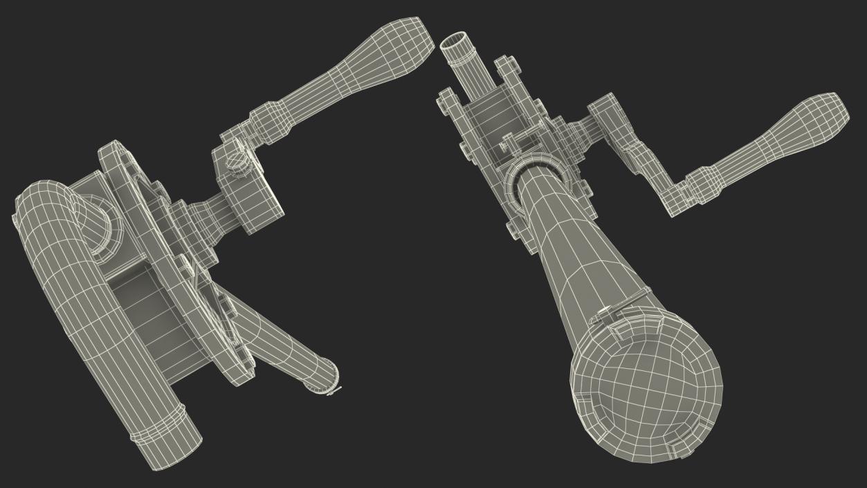 3D Rotary Barrel Pump model