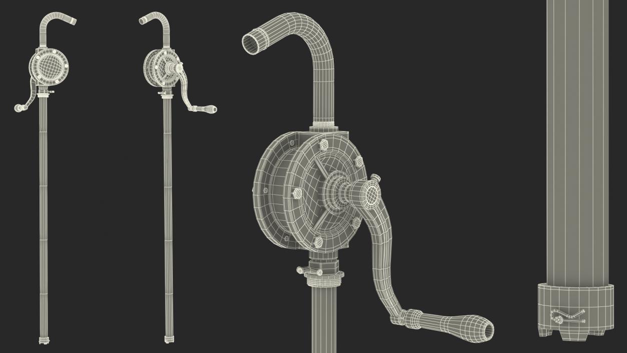 3D Rotary Barrel Pump model