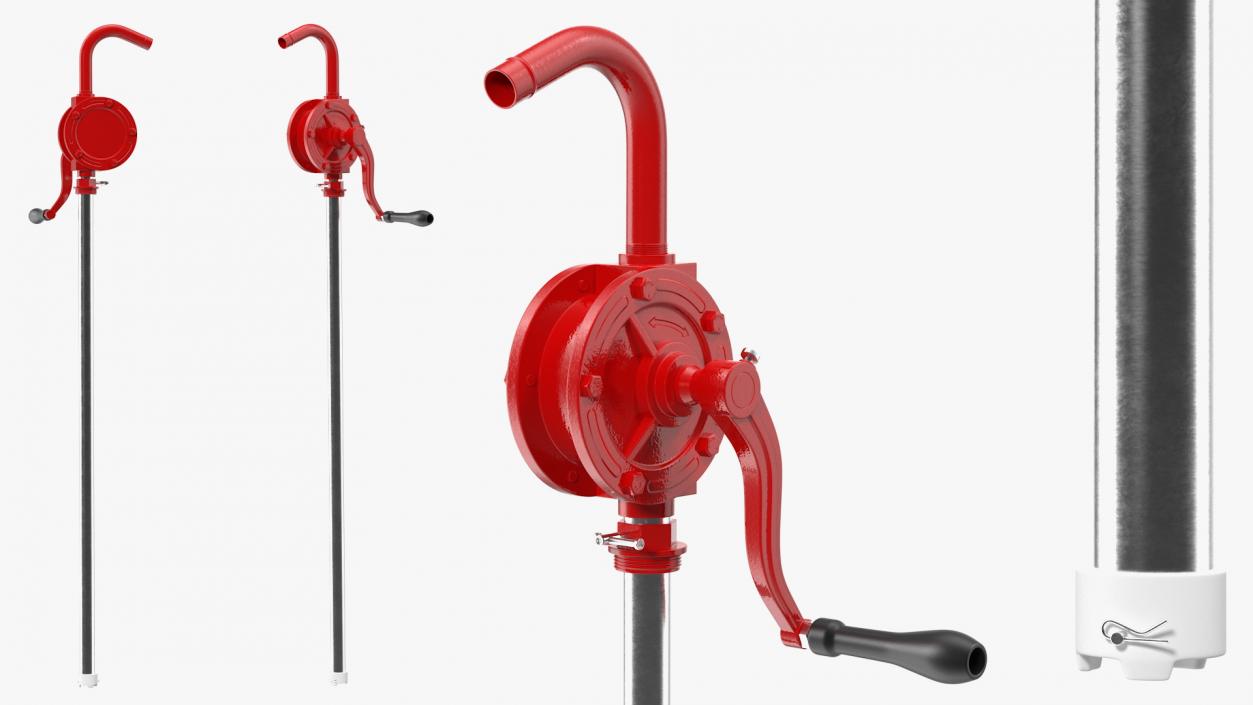 3D Rotary Barrel Pump model