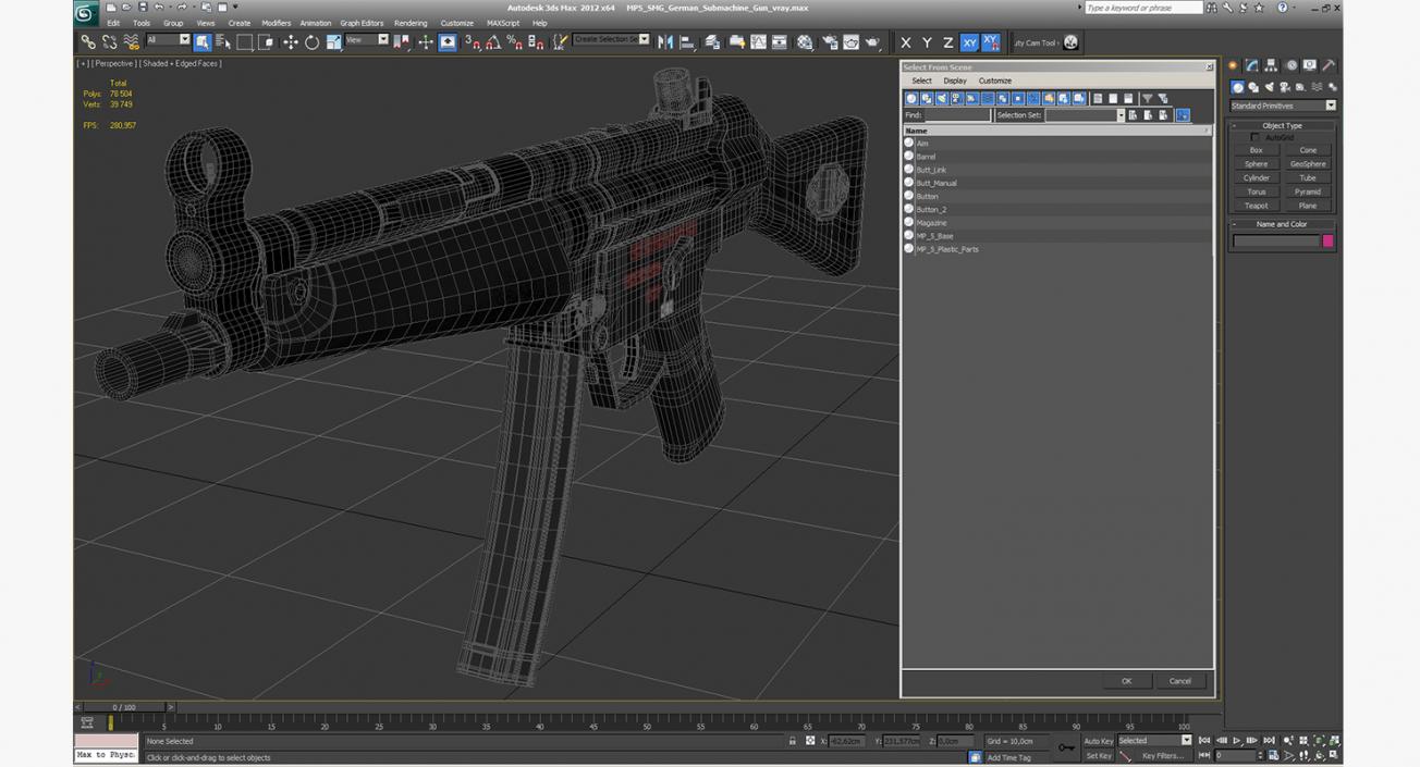 MP5 SMG German Submachine Gun 3D model