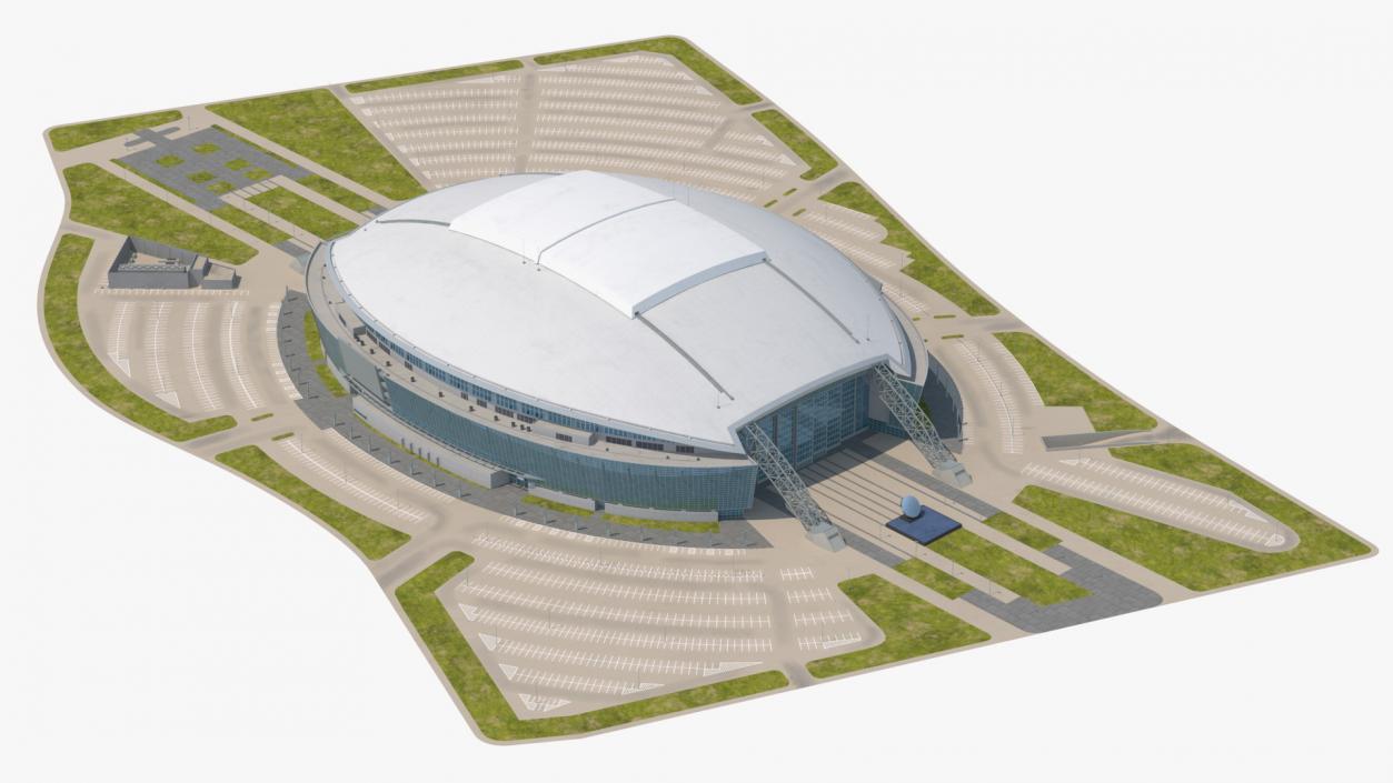 3D model Stadium with Parking