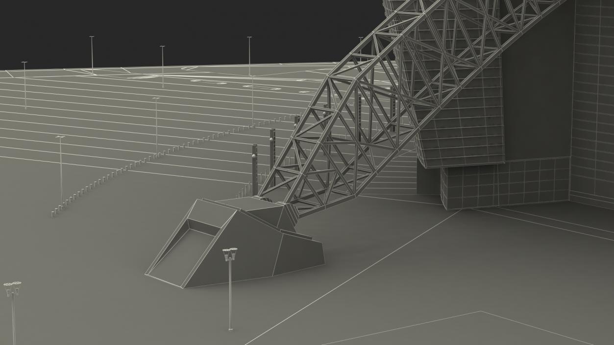 3D model Stadium with Parking