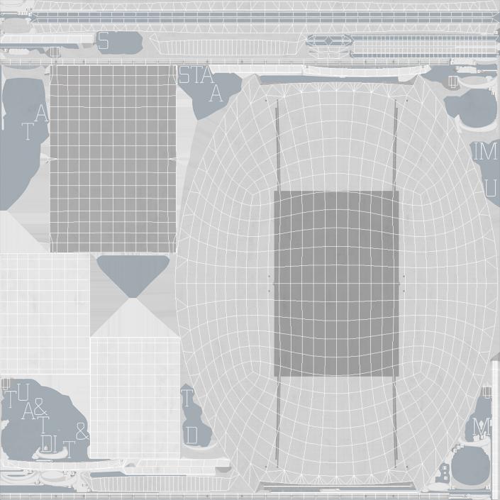 3D model Stadium with Parking