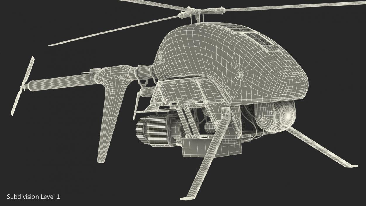 3D model Helicopter UAV Drone