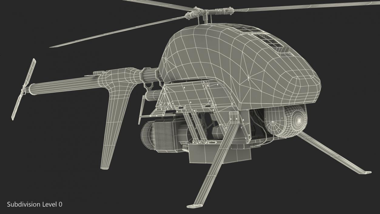 3D model Helicopter UAV Drone