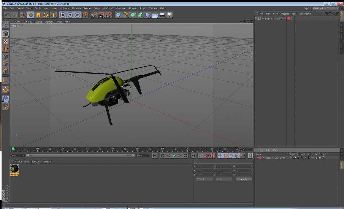 3D model Helicopter UAV Drone