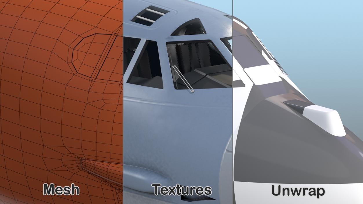 3D Boeing B52 Stratofortress Cabin