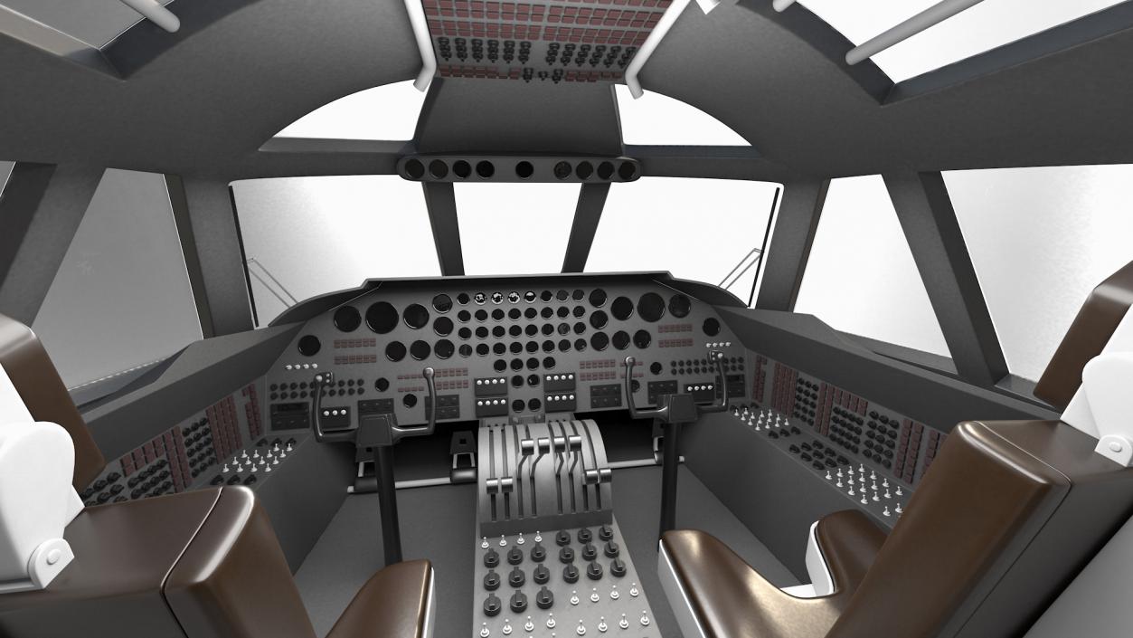 3D Boeing B52 Stratofortress Cabin