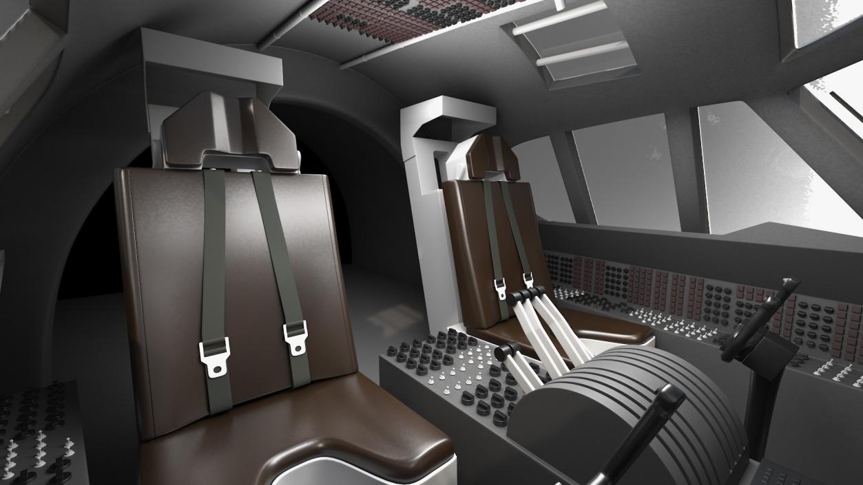 3D Boeing B52 Stratofortress Cabin