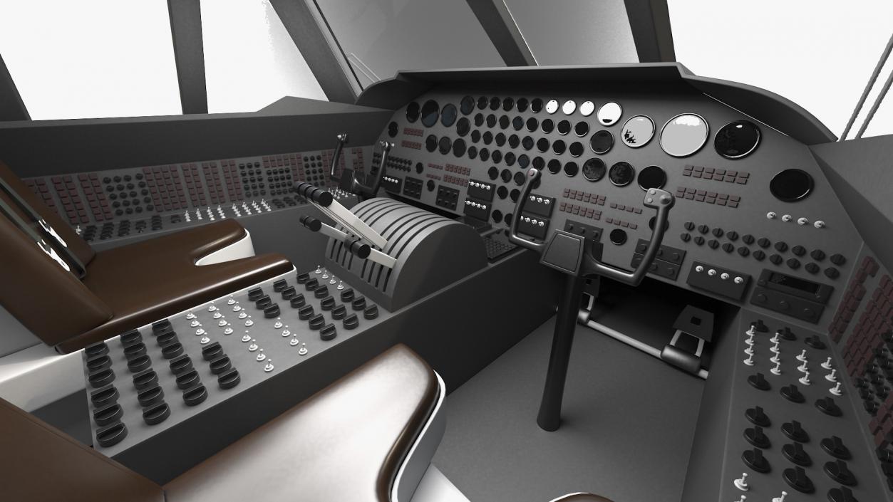 3D Boeing B52 Stratofortress Cabin