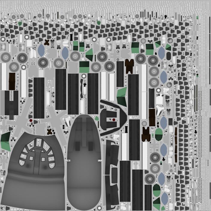 3D Boeing B52 Stratofortress Cabin