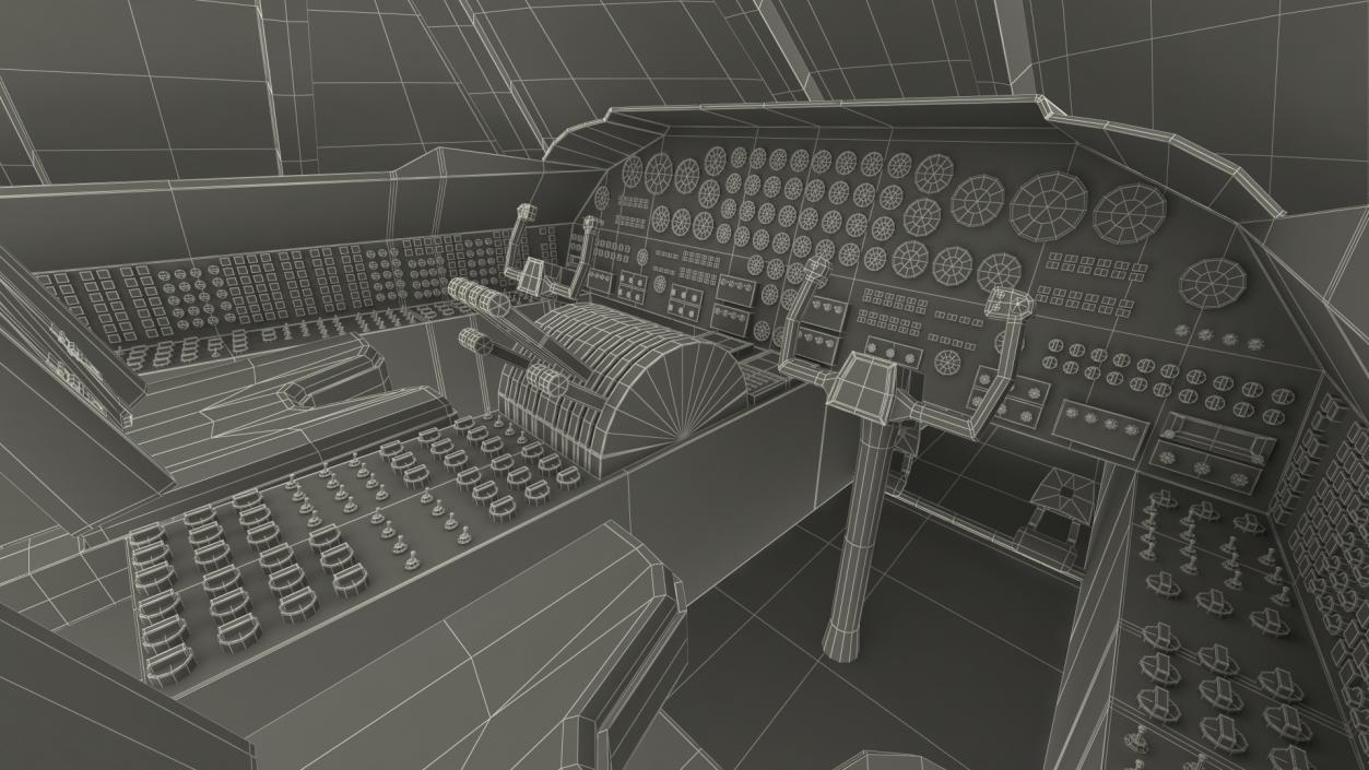 3D Boeing B52 Stratofortress Cabin