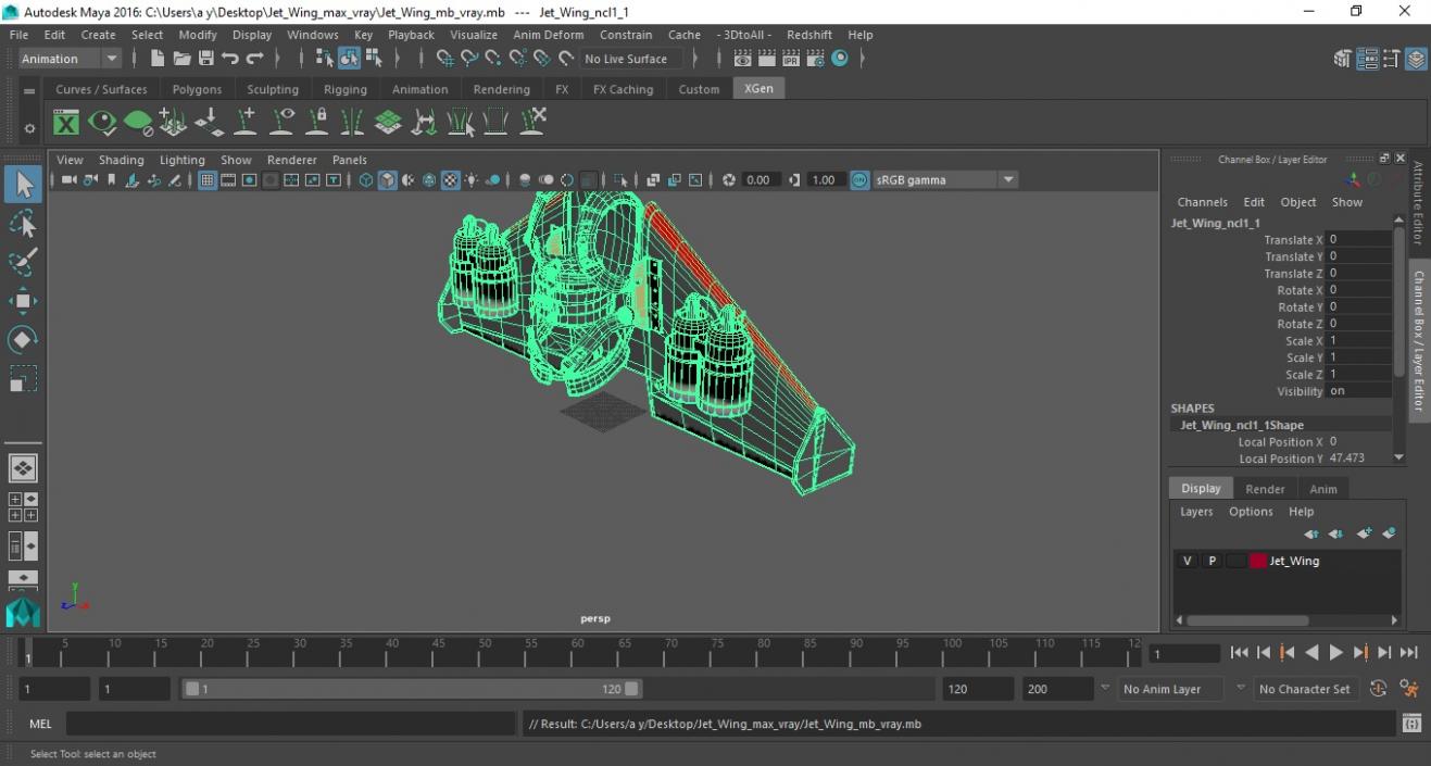 3D model Jet Wing