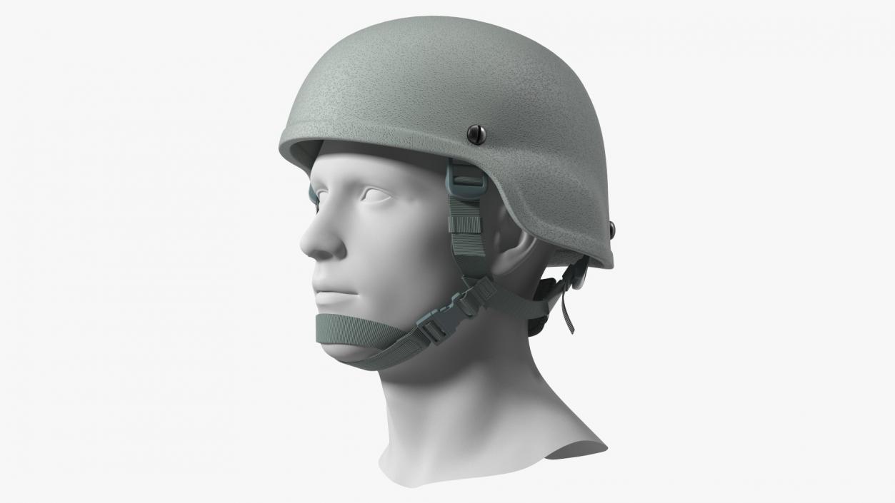 3D Combat Helmet Gray model