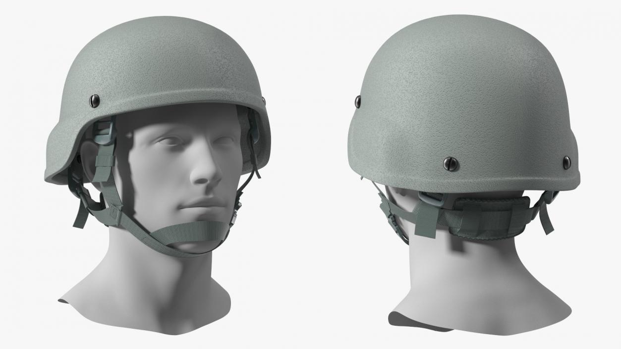 3D Combat Helmet Gray model