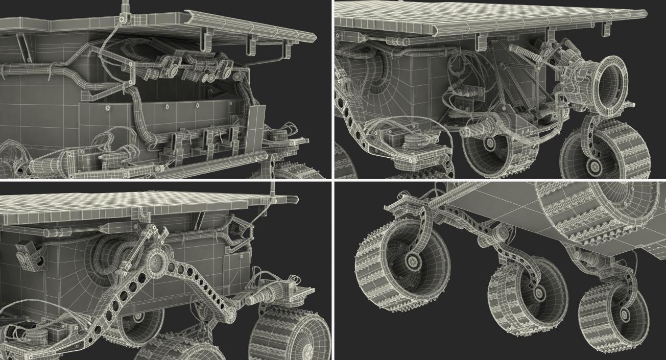 Mars Rover Sojourner Rigged 3D