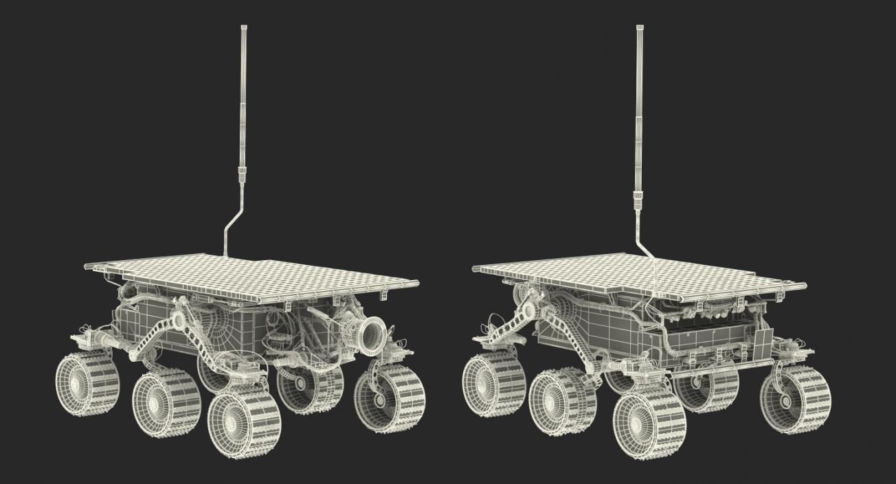 Mars Rover Sojourner Rigged 3D