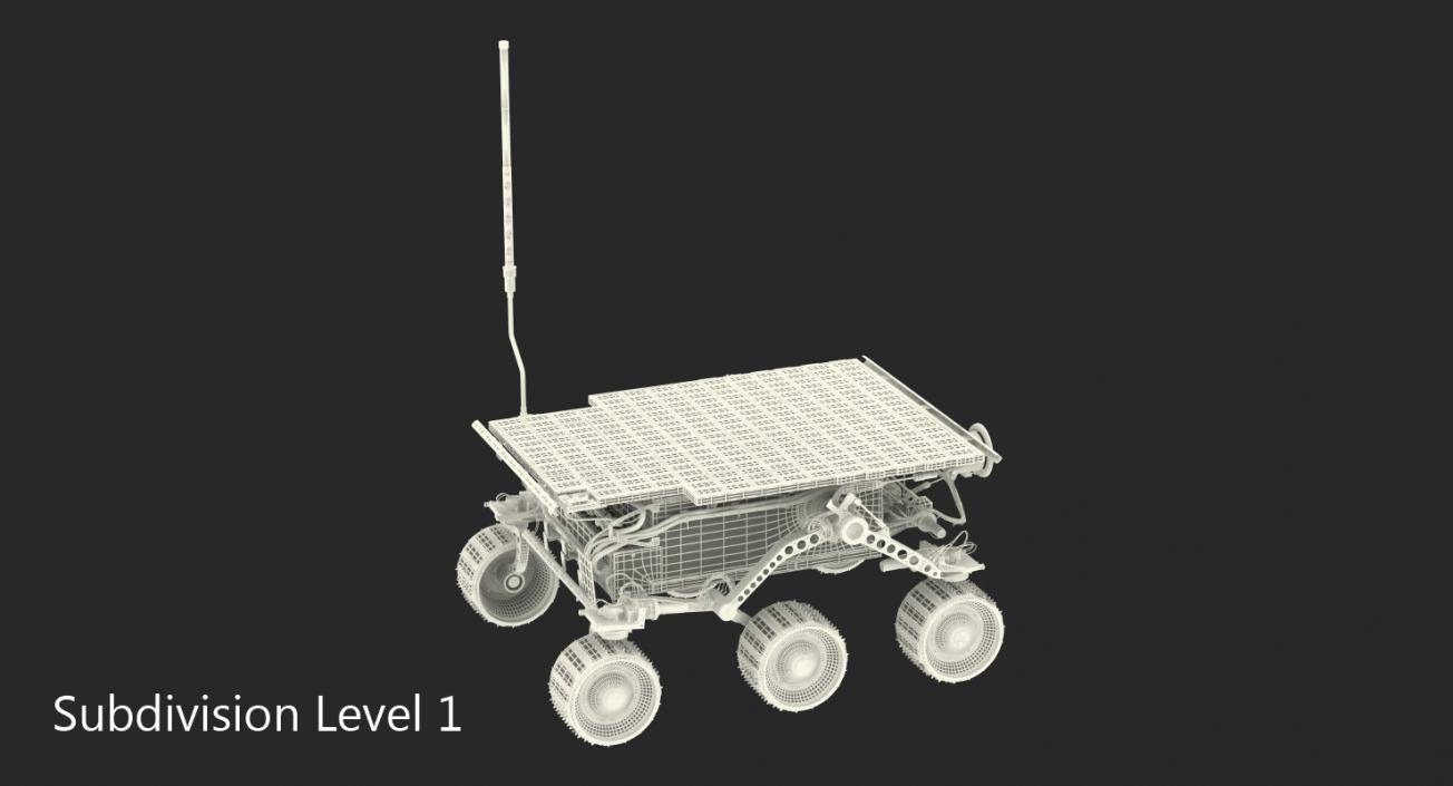 Mars Rover Sojourner Rigged 3D