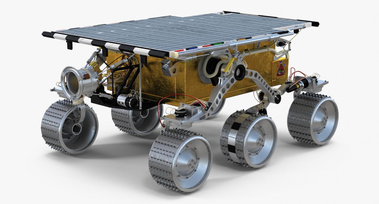 Mars Rover Sojourner Rigged 3D