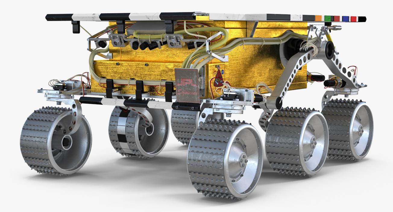 Mars Rover Sojourner Rigged 3D