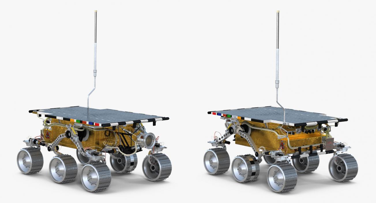 Mars Rover Sojourner Rigged 3D