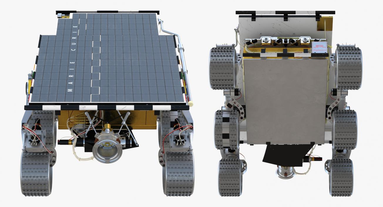 Mars Rover Sojourner Rigged 3D