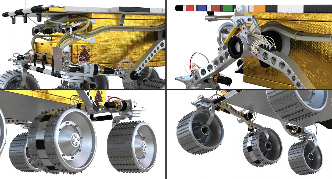 Mars Rover Sojourner Rigged 3D