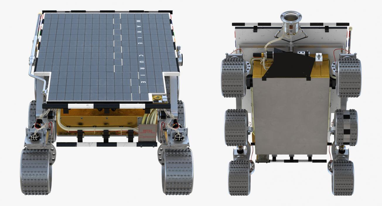 Mars Rover Sojourner Rigged 3D