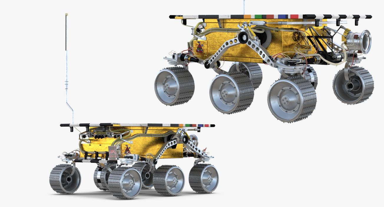 Mars Rover Sojourner Rigged 3D