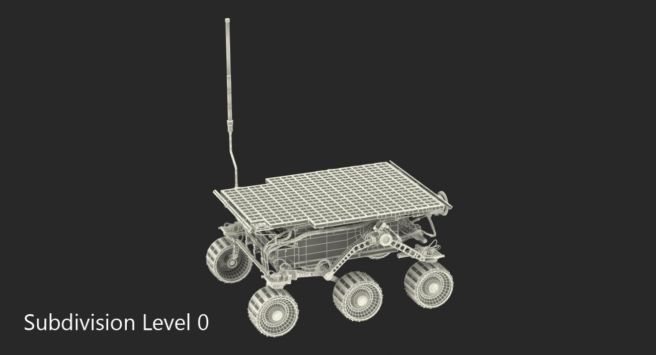 Mars Rover Sojourner Rigged 3D