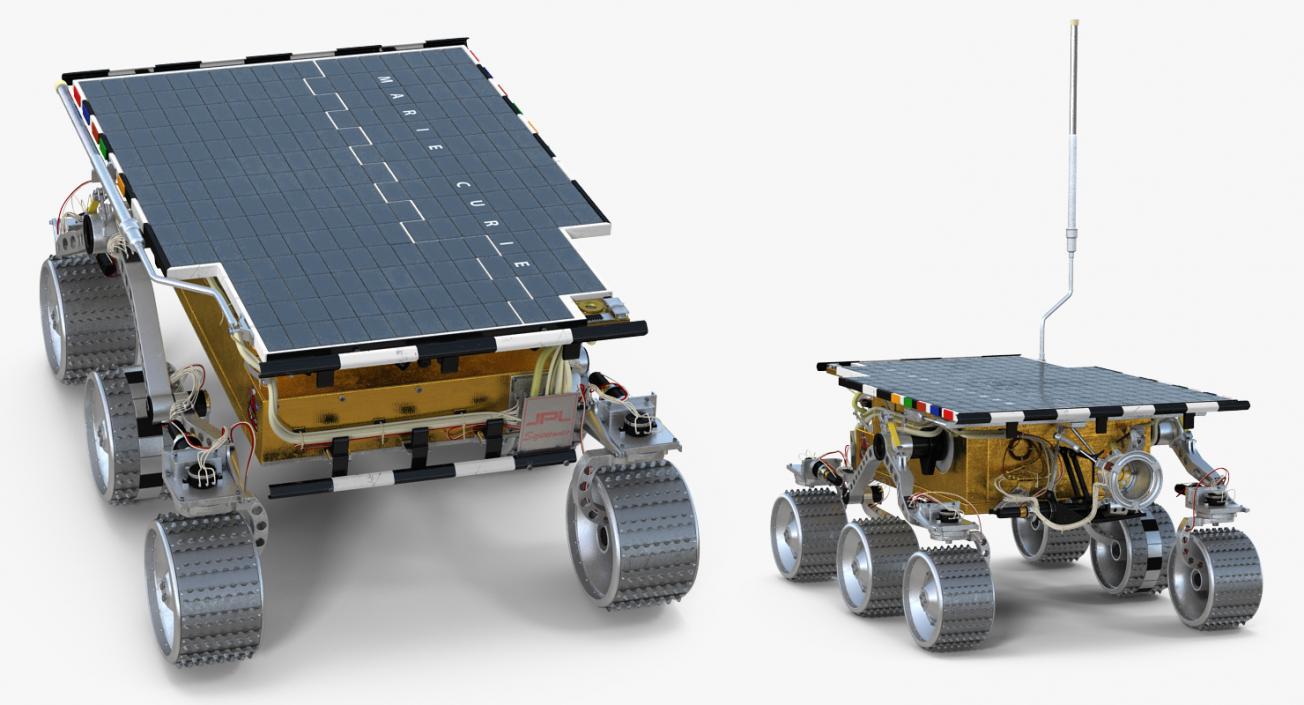 Mars Rover Sojourner Rigged 3D