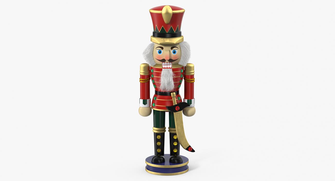 Wooden Nutcracker with Hazelnut Collection 3D