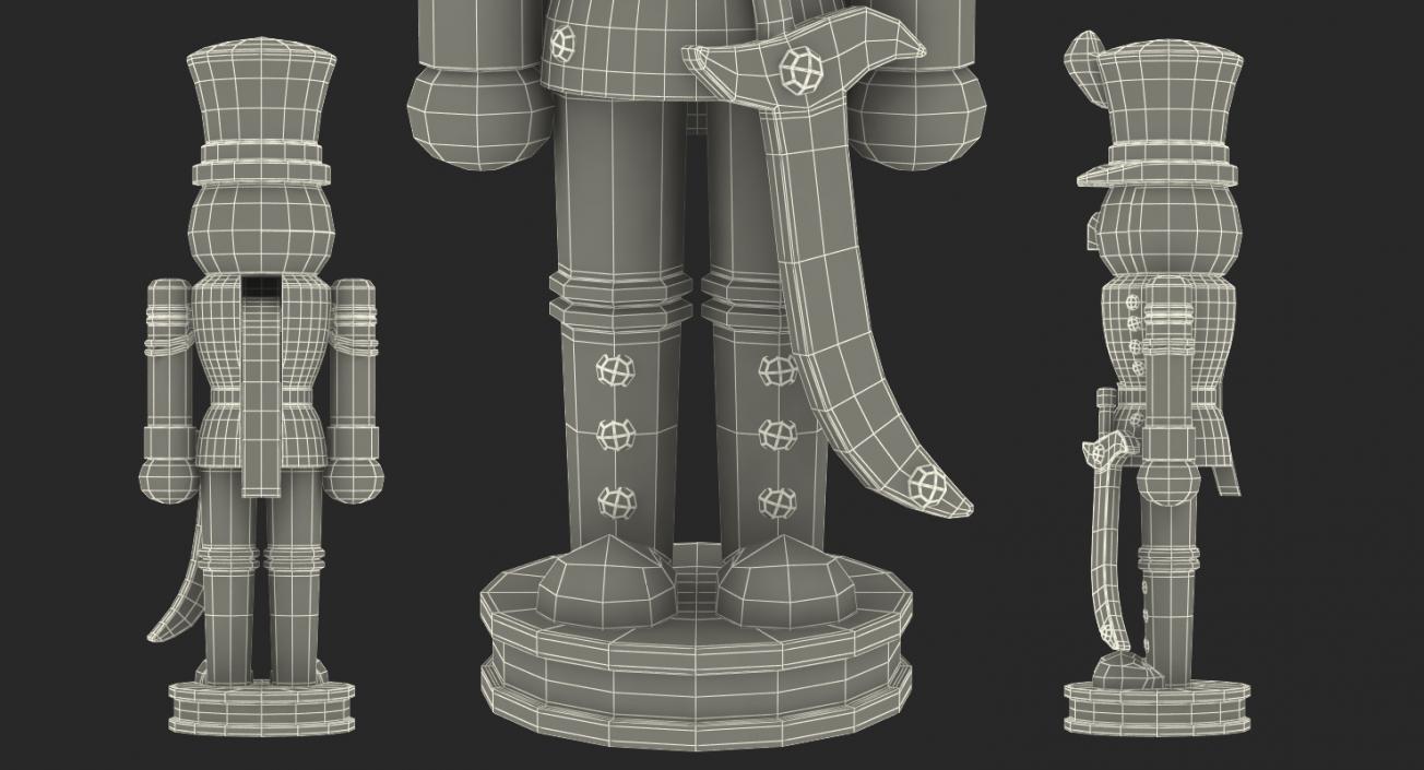 Wooden Nutcracker with Hazelnut Collection 3D