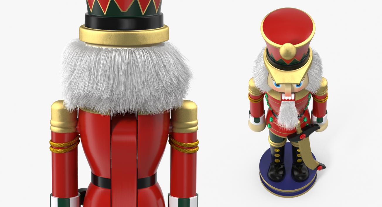 Wooden Nutcracker with Hazelnut Collection 3D