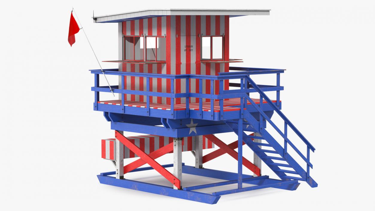 3D Beach Lifeguard Stand