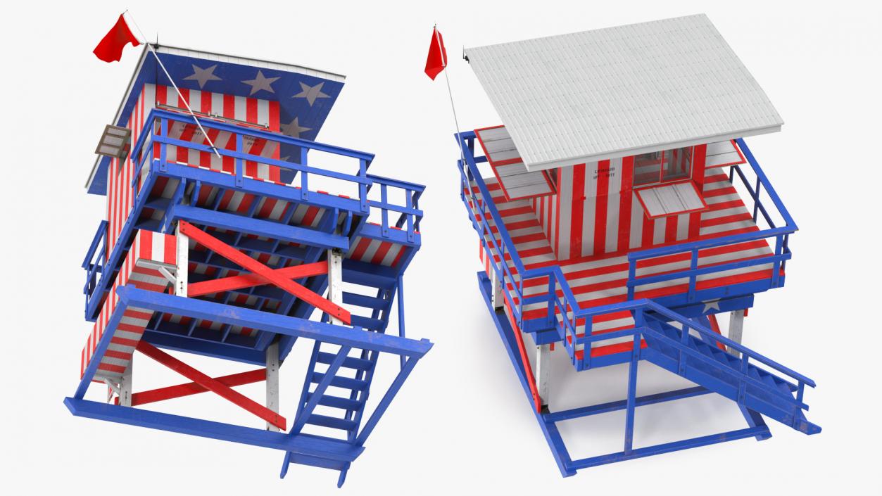 3D Beach Lifeguard Stand