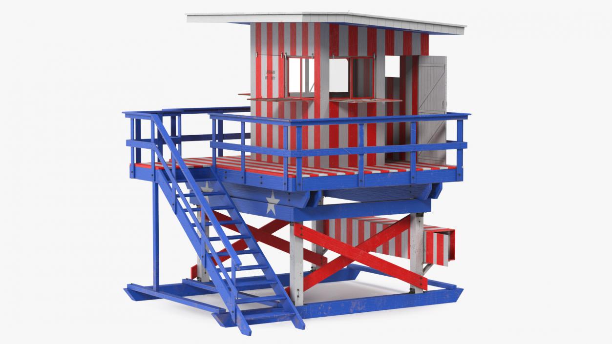 3D Beach Lifeguard Stand