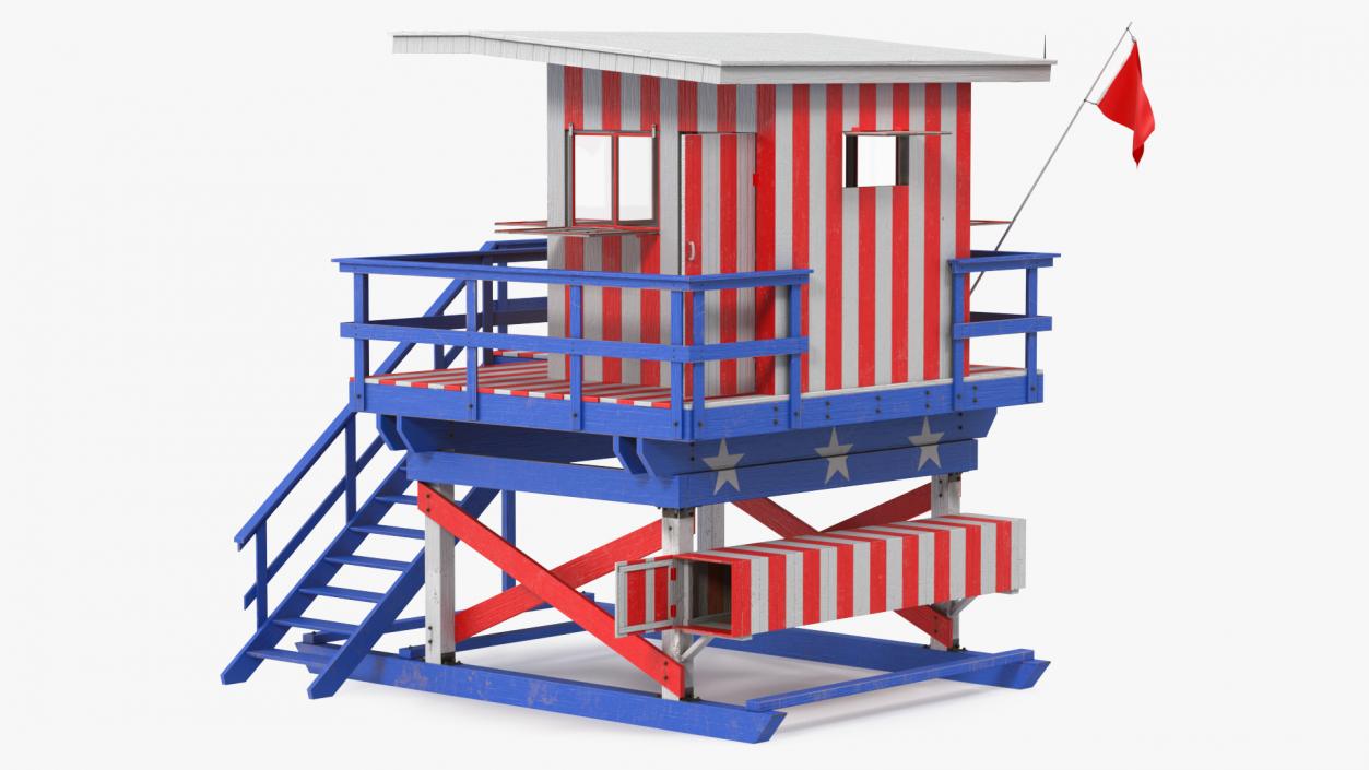 3D Beach Lifeguard Stand