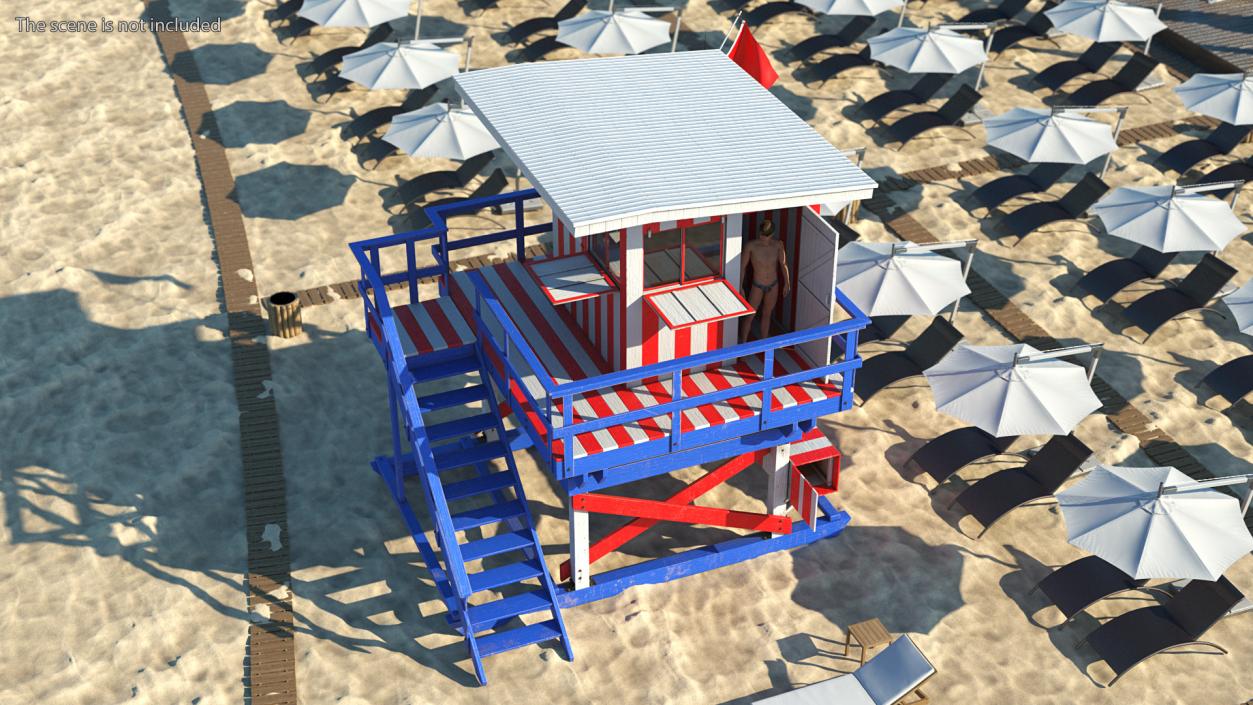 3D Beach Lifeguard Stand